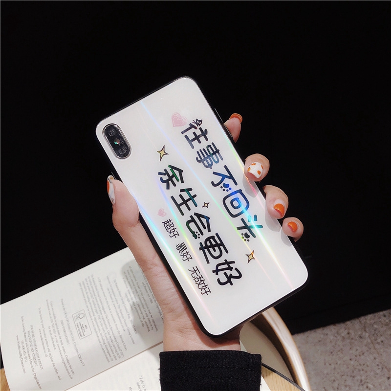 Ốp Điện Thoại Mặt Kính Màu Laser Cho Iphone Xs Max | BigBuy360 - bigbuy360.vn