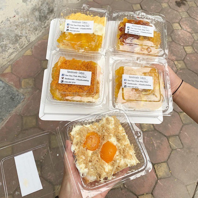 50 Hộp H5 Bằng H05 vuông, H52 nắp cạn đựng bánh rau câu trung thu - Moon cake