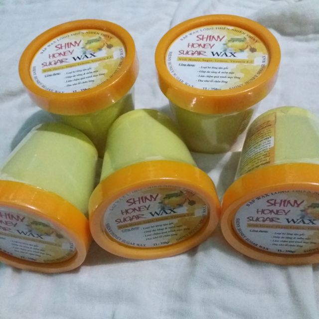 [HANDMADE] Combo 5 hũ wax Honey Shiny bao gồm giấy wax và que gỗ