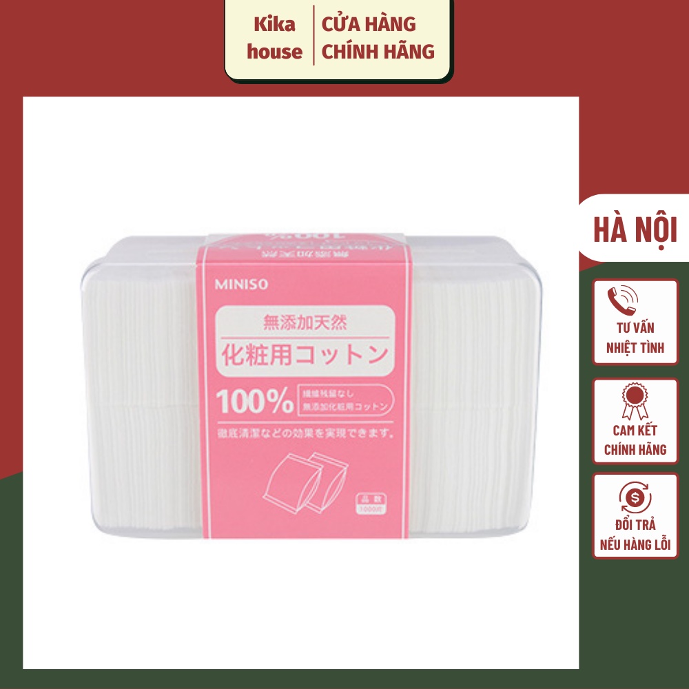 Bông Tẩy Trang Miniso Nhật 1000 miếng