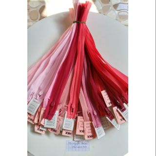 Dây kéo giọt lệ 50cm và 60cm hkk tông hồng và đỏ