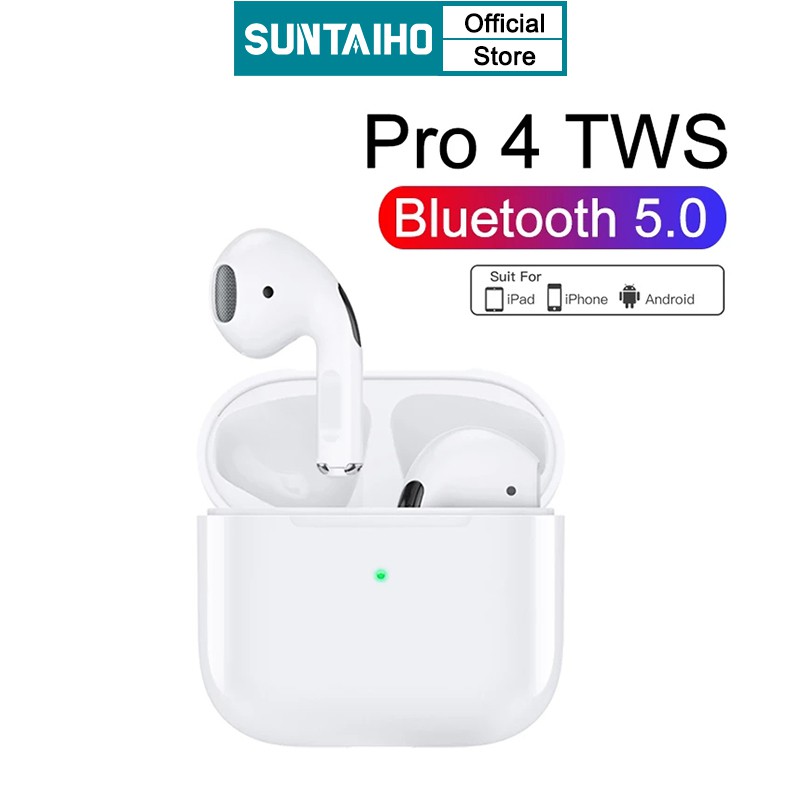 Tai Nghe Bluetooth Không Dây Mini Suntaiho Pro 4 TWS Âm Thanh Hifi I9000 Cho Tập Thể Thao / Chơi Game