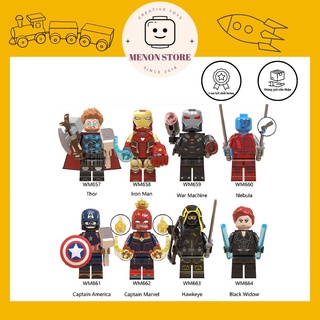 Đồ chơi lắp ráp Minifigures Marvel EndGame WM6056 các nhân vật siêu anh hùng Thor Captian Iron man cho bé