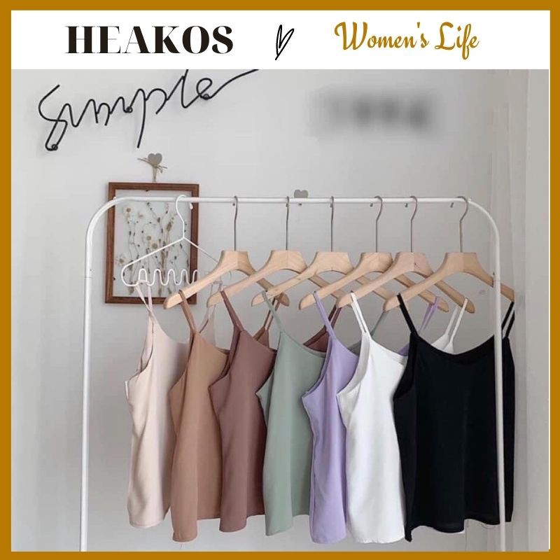 ÁO 2 DÂY BASIC VINTAGE SIÊU HOT HEAKOS CỔ TIM NHIỀU MÀU KIỂU BASIC DỄ PHỐI ĐỒ