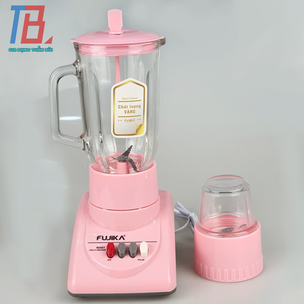 Máy xay sinh tố Fujika FJ-9 dung tích 1.2L và cối xay khô nhỏ 0.3L, công suất 300W, màu ngẫu nhiên - Hàng chính hãng