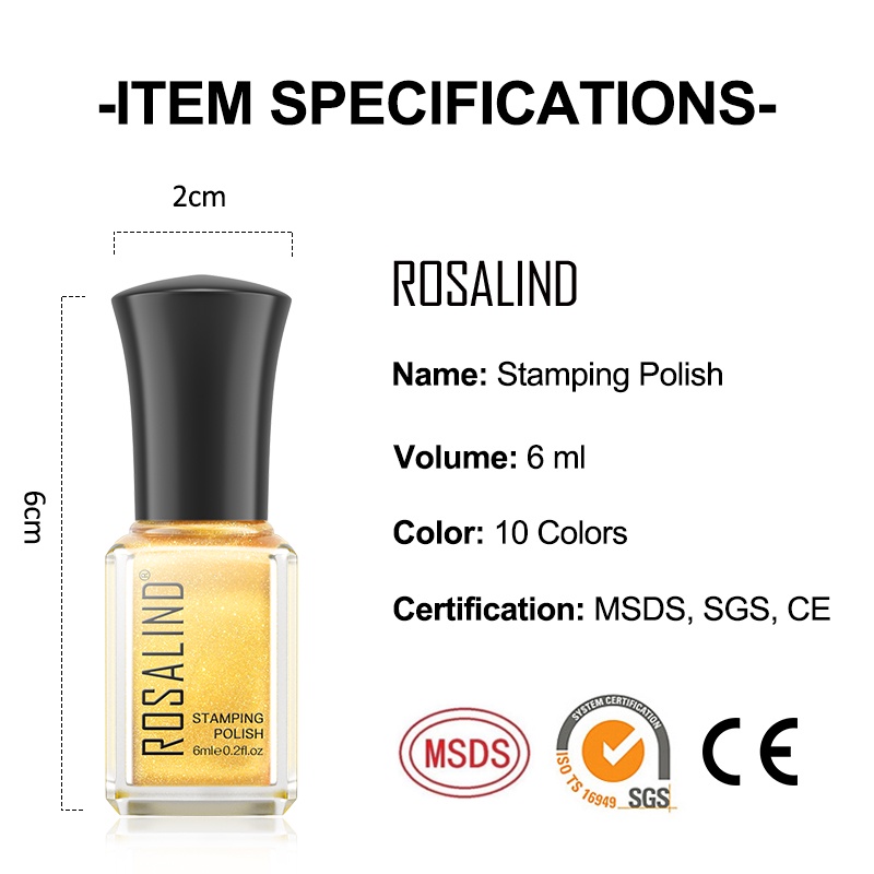 Lọ sơn ROSALIND dùng in họa tiết lên móng tay 6ml tiện lợi