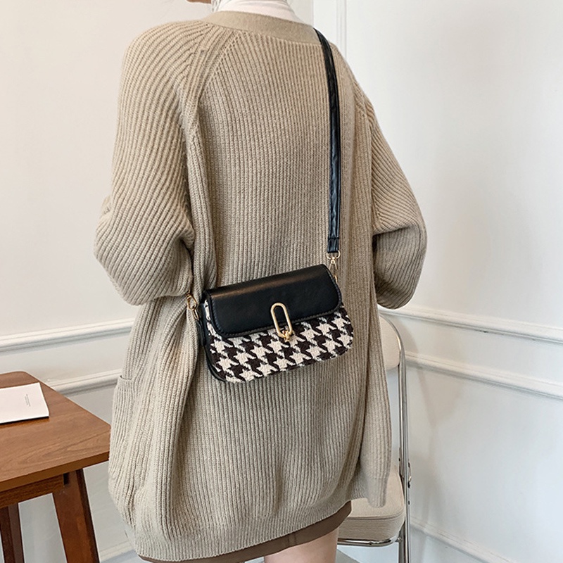 Túi đeo chéo vai IELGY họa tiết houndstooth thời trang hàn quốc