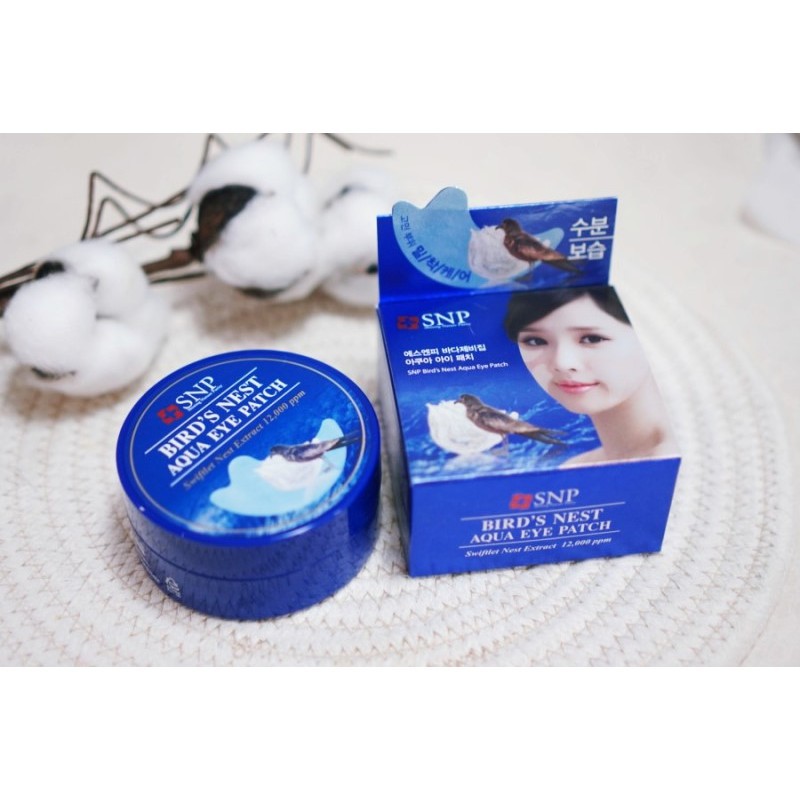 Mặt Nạ Chống Lão Hóa, Giảm Thâm Quầng Và Bọng Mắt Tinh Chất Tổ Yến SNP Bird's Nest Hàn Quốc (60 miếng)