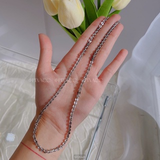 ᴾᵀᴺᵃᶜᶜ dây chuyền xi bạch kim 4d phay tròn . d87251