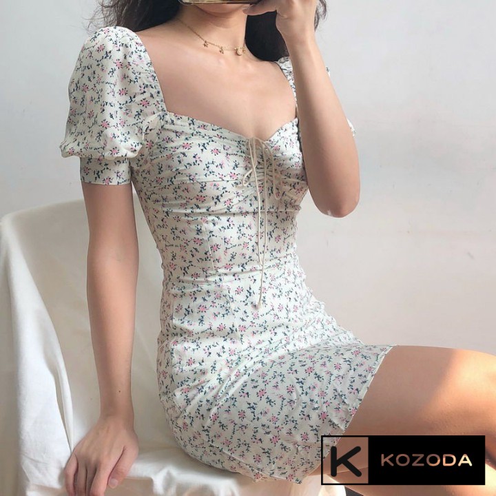 Đầm ulzzang Váy Dự Tiệc dạ hội hàng thiết kế dài công chúa có lớp lót vải voan xòe xếp ly đẹp Kozoda M6