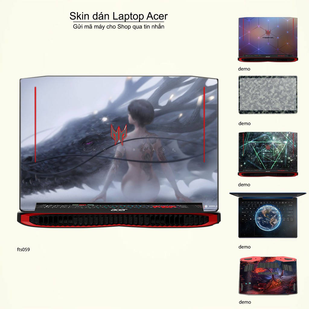 Skin dán Laptop Acer in hình Fantasy nhiều mẫu 6 (inbox mã máy cho Shop)