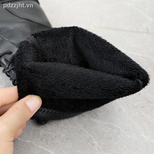 Giày bốt Martin đế phẳng cổ cao cột dây cotton thời trang thu đông dành cho bé gái/bé trai 7-9-10-11-15 tuổi