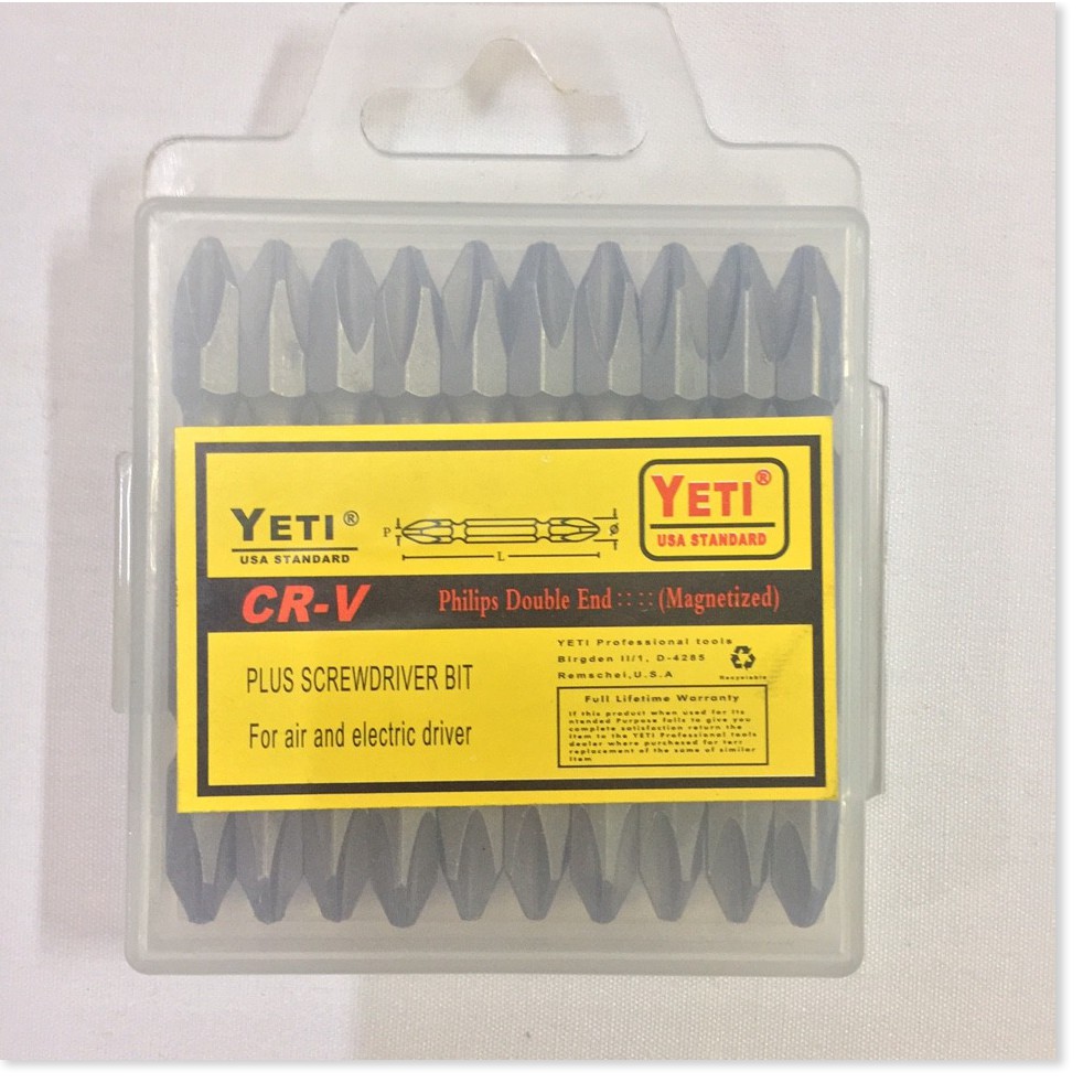 Hộp 10 đầu vặn vít YETI hàng loại 1