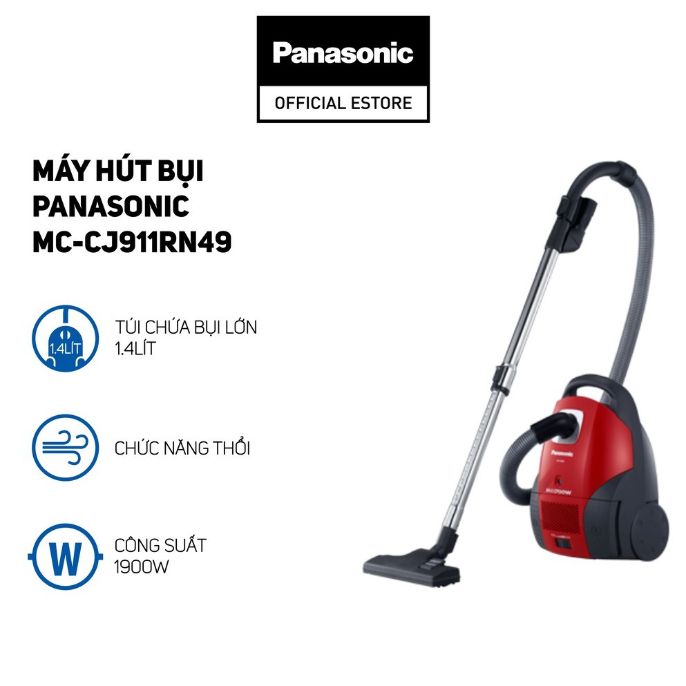 [Mã ELPANA4S giảm 10% đơn 500K]Máy Hút Bụi Panasonic MC-CJ911RN49 - Hàng Chính Hãng