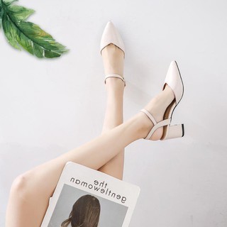 GIÀY CAO GÓT BÍT MŨI HỞ GÓT 5CM A37