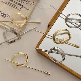 Kẹp Tóc Kim Loại Thiết Kế Đơn Giản Phong Cách Hàn Quốc