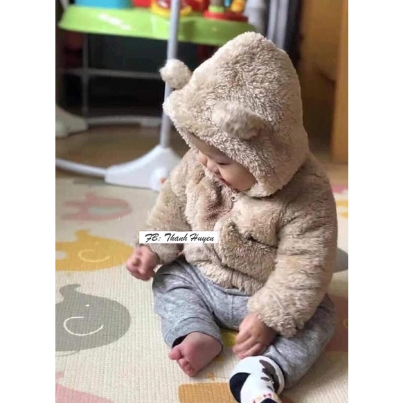 khoác lông (có mũ) cho bé