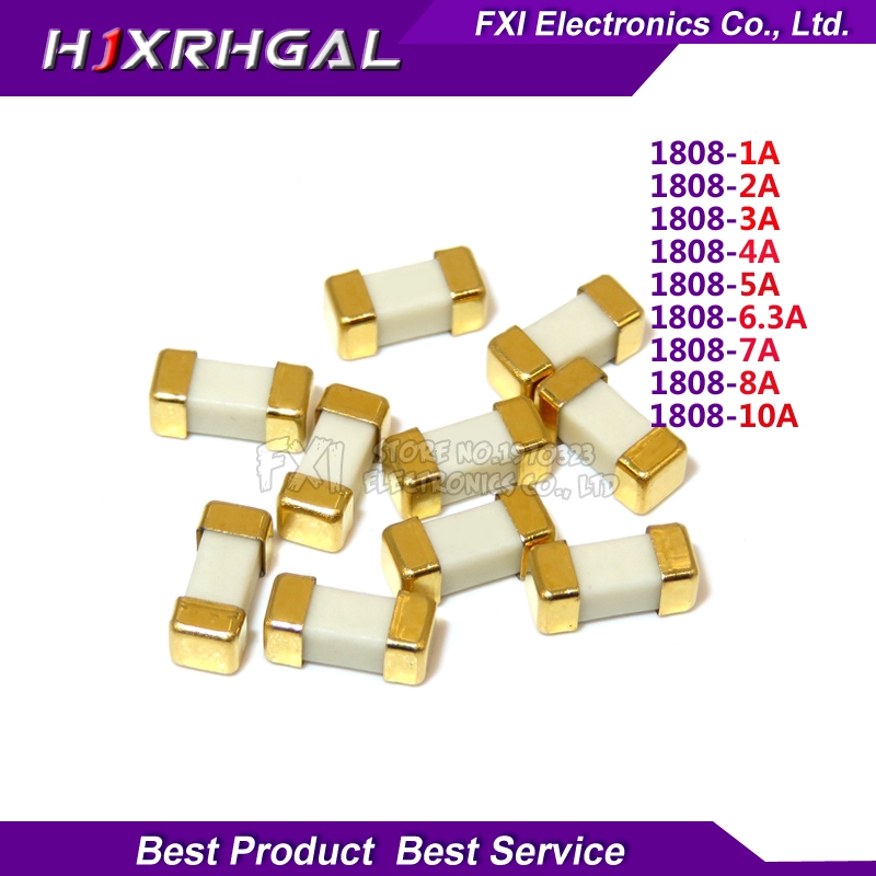 10 Chiếc Cầu Chì Emas 1808 125V 0451 SMD Nhanh 1A 2A 3A 4A 5A 1.3A 7A 10A 10A 0451