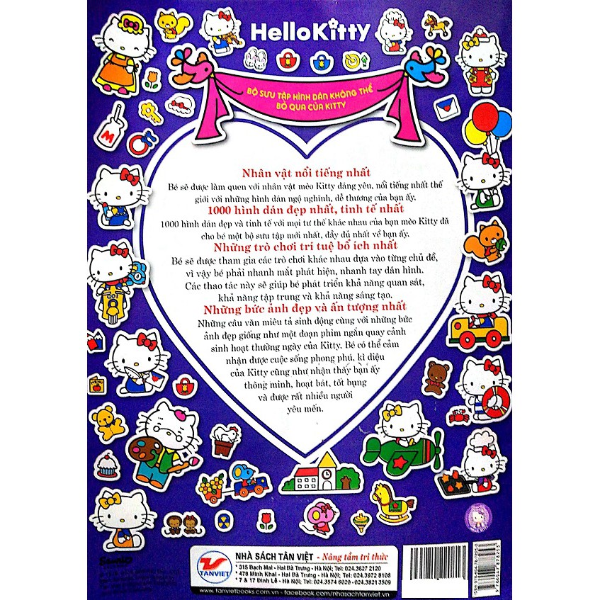 Sách - Hello Kitty - BST 1000 Đề Can - Bốn Mùa Yêu Thương