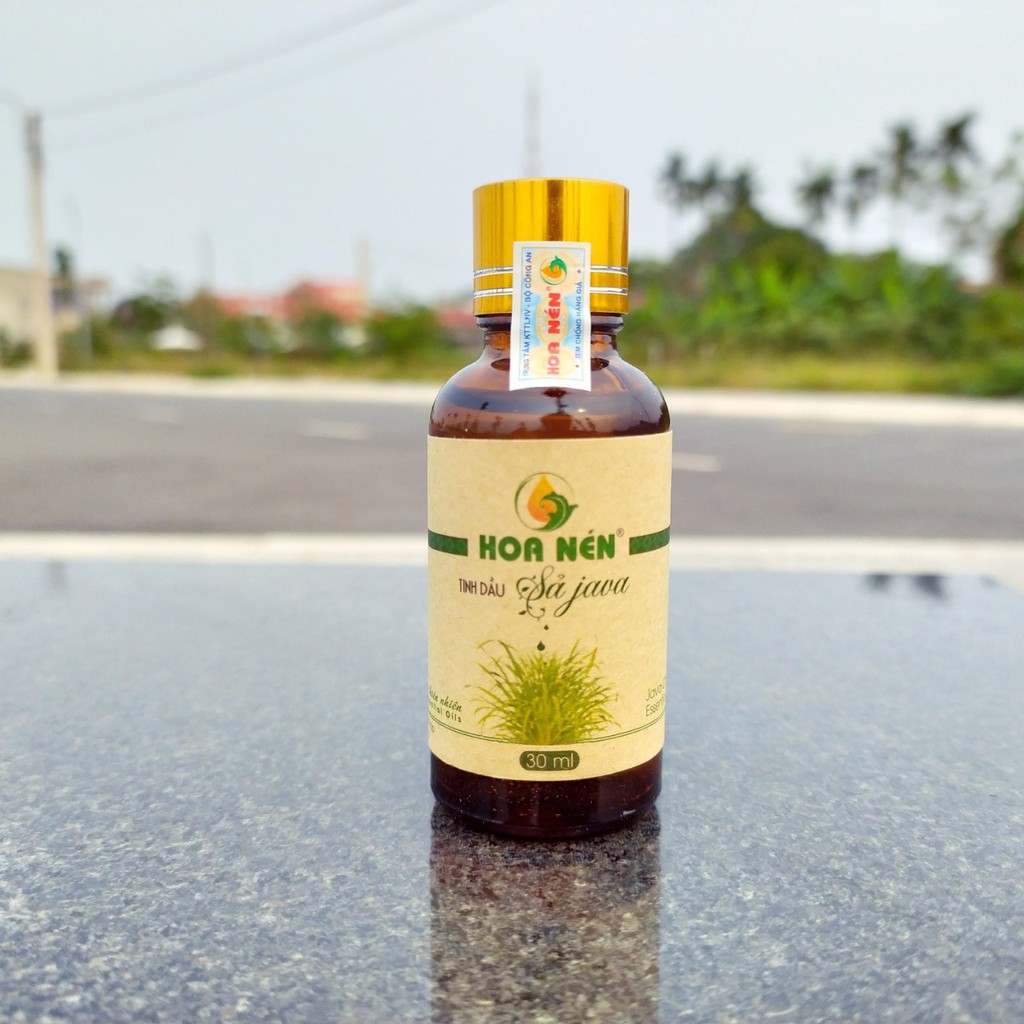 [Mã HOANEN6K giảm 6K] Tinh dầu Sả Java 30ml nguyên chất Hoa Nén_Sát khuẩn, khử mùi, đuổi côn trùng: muỗi, kiến, gián...