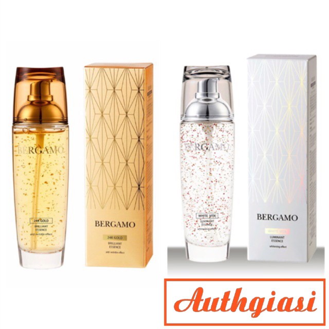 Auth Serum dưỡng trắng Bergamo White Vita \ 24K Gold Luminant Essence tinh chất căng mịn da 110ml