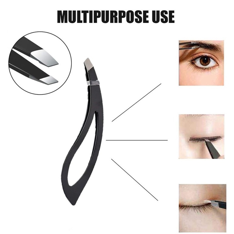 [Hàng mới về] Nhíp tỉa lông mày bằng thép không gỉ màu đen