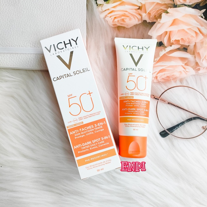 Kem chống nắng giảm thâm nám Vichy Capital Soleil Anti-Dark Spot 3-In-1 SPF 50