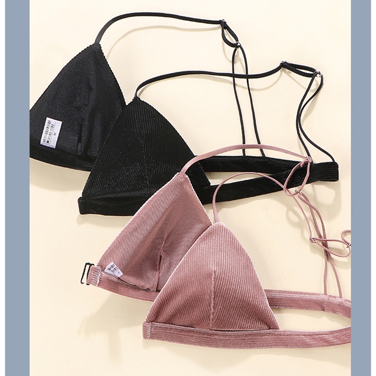 Áo Ngực Tam Giác Mềm Mại Không Gọng Khóa Trước Thoải Mái Cho Nữ