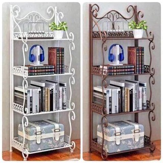 Kệ Sắt Đựng Sách 4 Tầng Hoa Văn