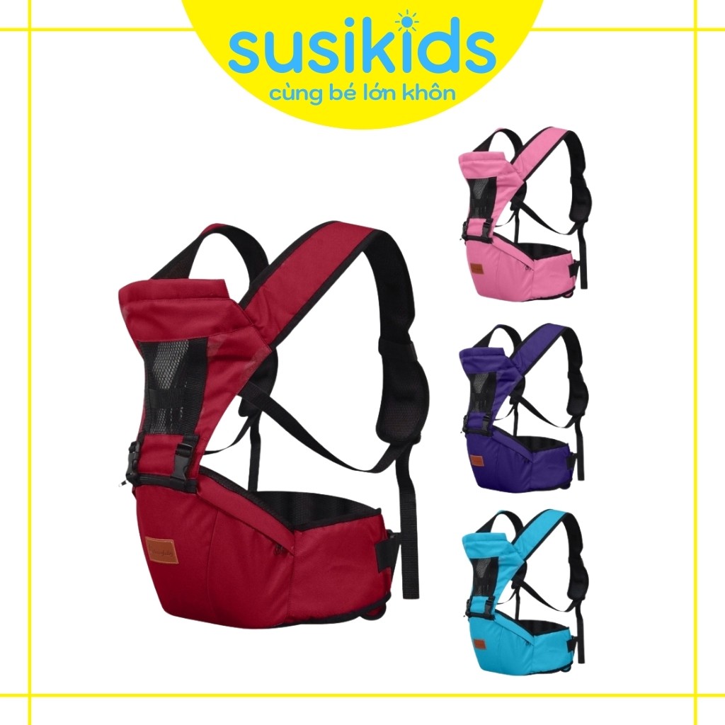 Địu em bé 4 tư thế địu ngồi trợ lực chống gù cho bé SUSIKIDS