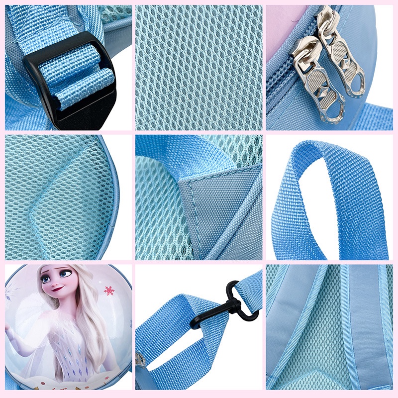 Balo túi dạng trứng in 3D hình thú nhân vật hoạt hình Công chúa elsa sofia ngộ nghĩnh cho bé đi nhà trẻ mầm non mẫu giáo