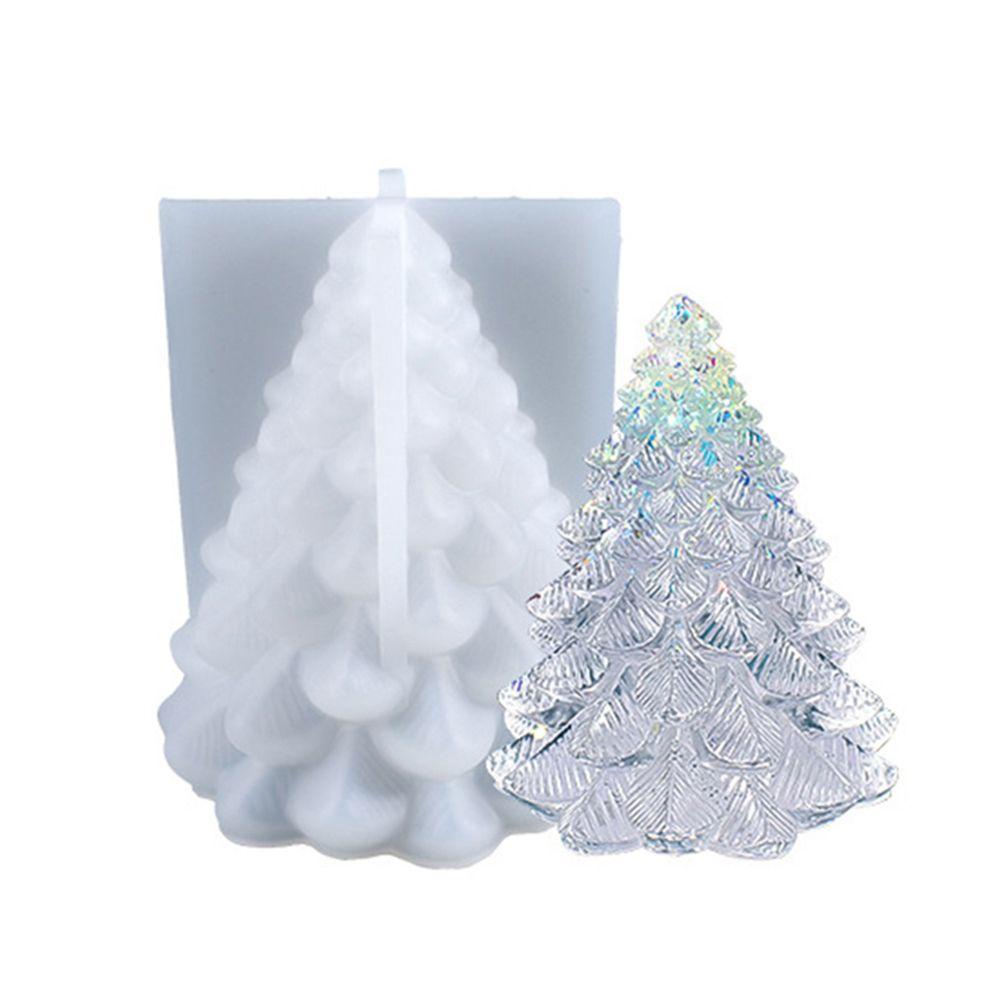 SUENIN Khuôn Làm Nến Hình Cây Thông Giáng Sinh 3D Trong Suốt Bằng Nhựa Resin Độc Đáo