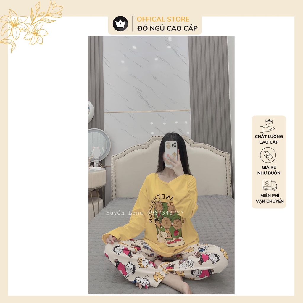 Bộ đồ nữ chất cotton hình dễ thương,chất vải mềm mại thoáng mát | BigBuy360 - bigbuy360.vn