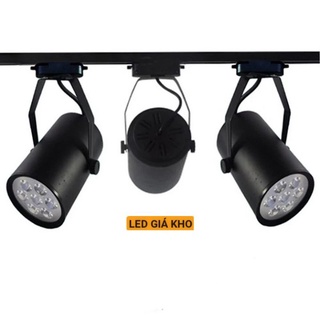 Combo 3 đèn rọi ray 7W + 1 ray 1 mét vỏ đen chọn màu ánh sáng trắng hoặc vàng