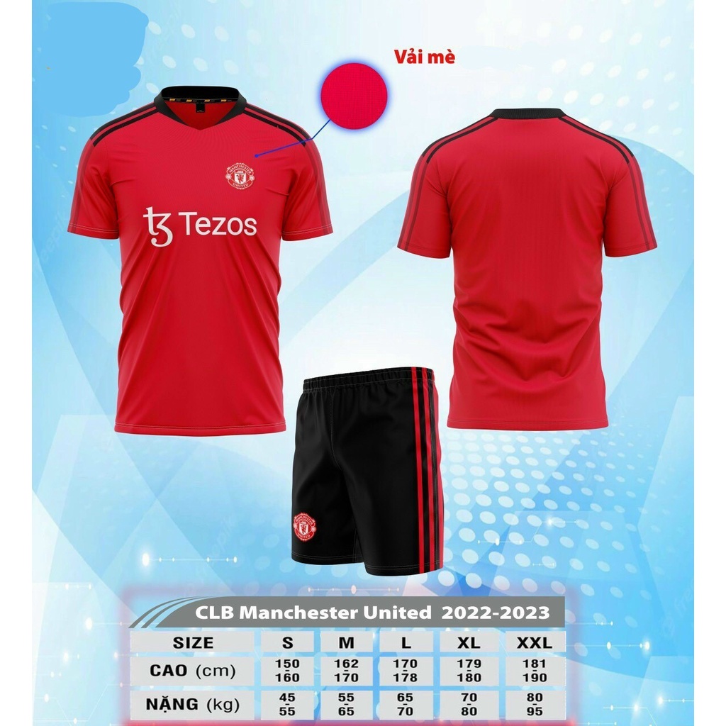 Áo đá banh có in tên số theo yêu cầu. Mẫu CLB thun lạnh mới nhất đẹp nhất 2022.