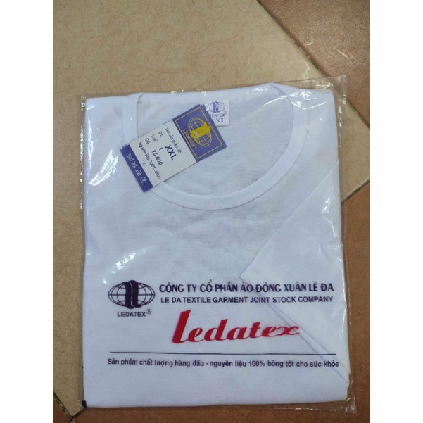 Áo lót nam cộc tay LEDATEX 100% cotton