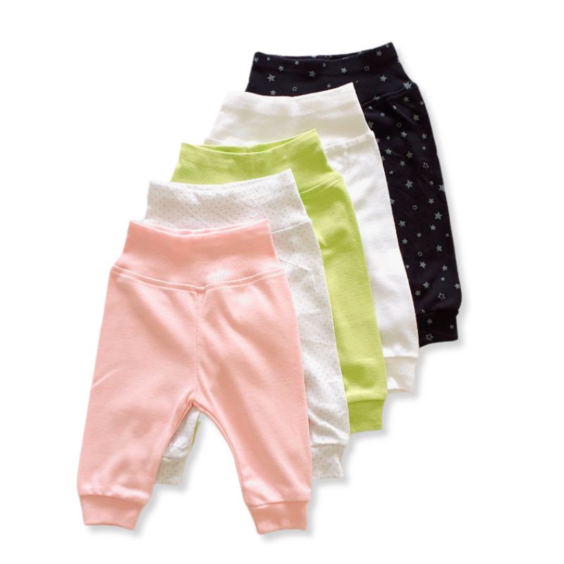 Quần sơ sinh lưng cao giữ ấm bụng cho bé ngủ ngon, size 3-10 kg, Quần cotton cho bé sơ sinh Thị Nắng Store