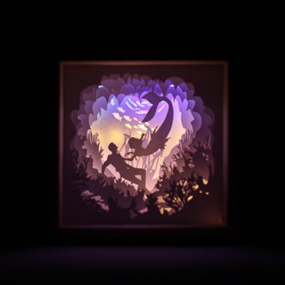 Đèn trang trí phòng ngủ đèn giấy nghệ thuật 3D- Nàng tiên cá. Quà tặng doanh nghiệp, khách hàng, thiết kế riêng