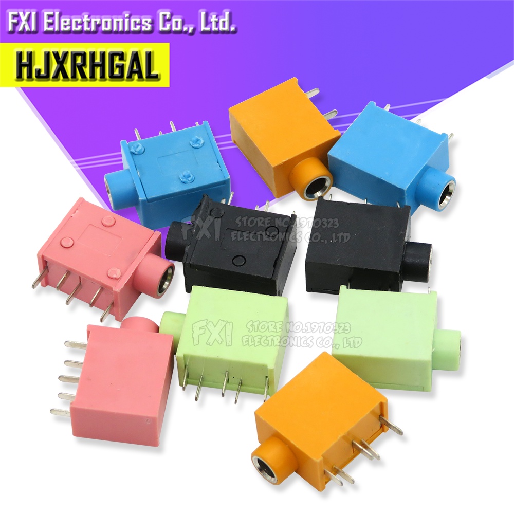 Set 10 Đầu Nối Ổ Cắm Tai Nghe PJ-215 PJ-325 3.5MM Chuyên Dụng Cho Audio video 5PIN