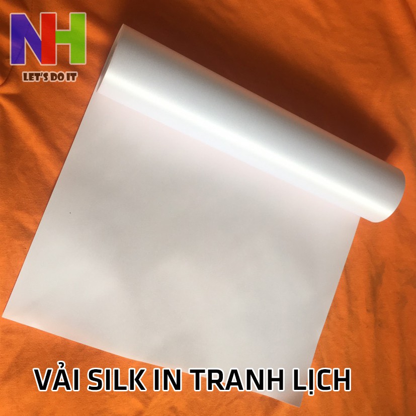 Vải silk in lịch/tranh khổ A3 A4 30X60cm