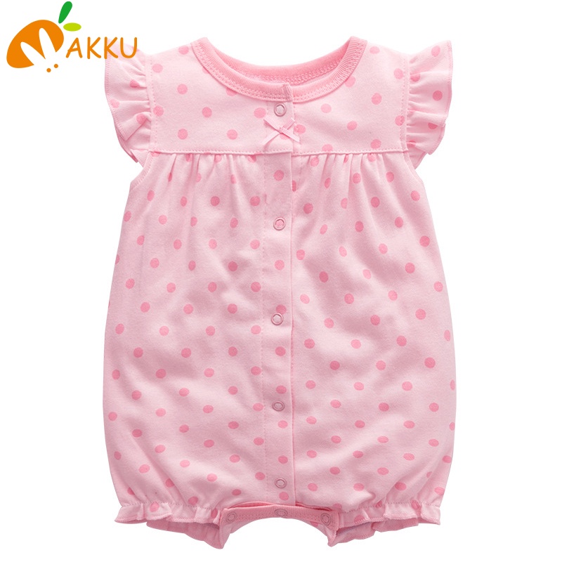 Bodysuit cho trẻ mới biết đi Jumpsuit em bé Onesie Girl Boy Pure Cotton One Piece Suit Set Thời trang AKKU dễ thương
