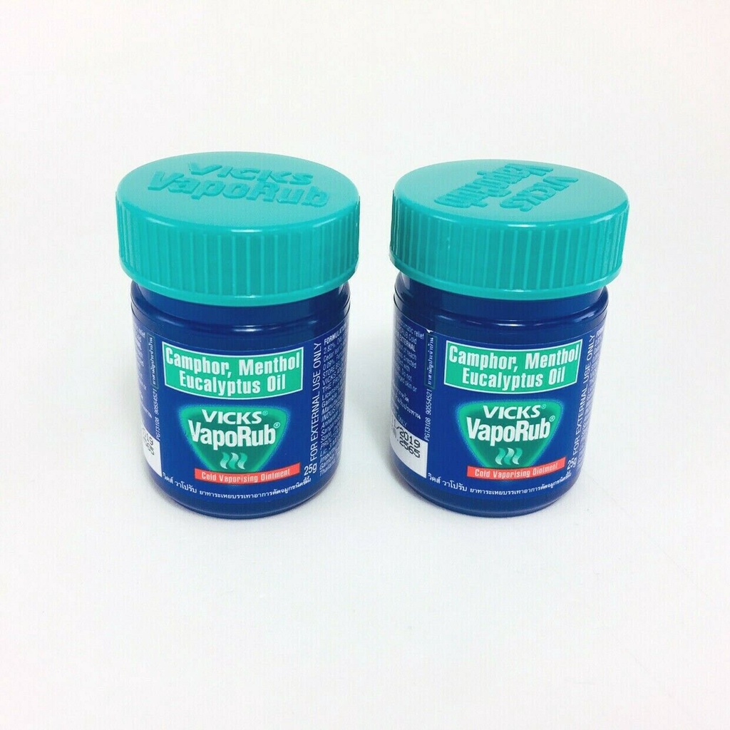 DẦU BÔI ẤM NGỰC GIẢM HO VICKS VAPORUB (DẦU CÙ LÀ VICKS VAPORUB) - 25GR - HÀNG CHÍNH HÃNG