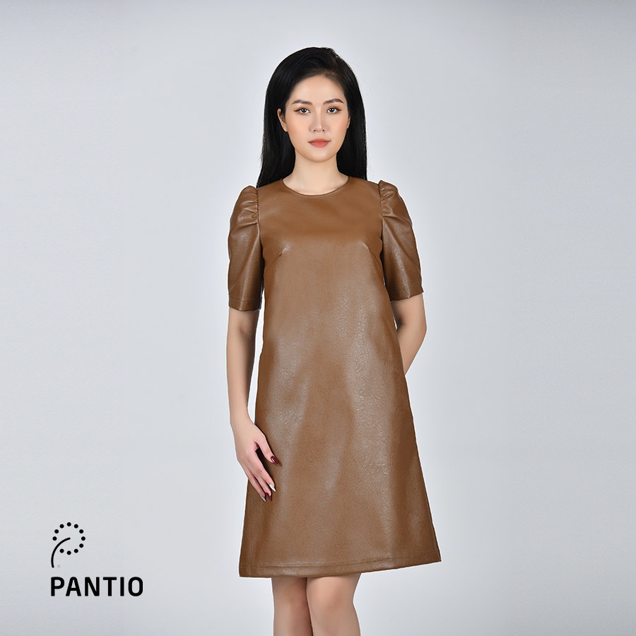 Đầm dạo phố chất liệu da dáng chữ A  FDP52699- PANTIO