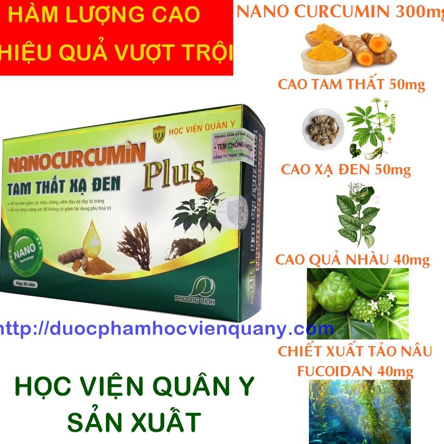 Tam Thất Xạ Đen Nano Curcumin Plus 💊 FREESHIP ️💊 Học Viện Quân Y | BigBuy360 - bigbuy360.vn