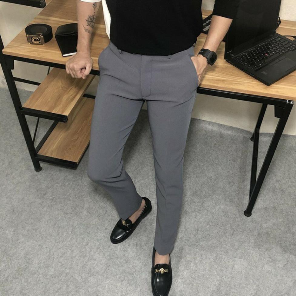 Quần Tây Nam Hàn Quốc, Quần Âu Nam Cao Cấp Màu Xanh Than, Chất Vải Lụa Không Nhăn ( Cam Kết Đẹp ) | BigBuy360 - bigbuy360.vn