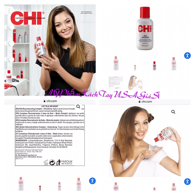 Tinh Dầu Dưỡng Bóng Tóc CHI Silk Infusion