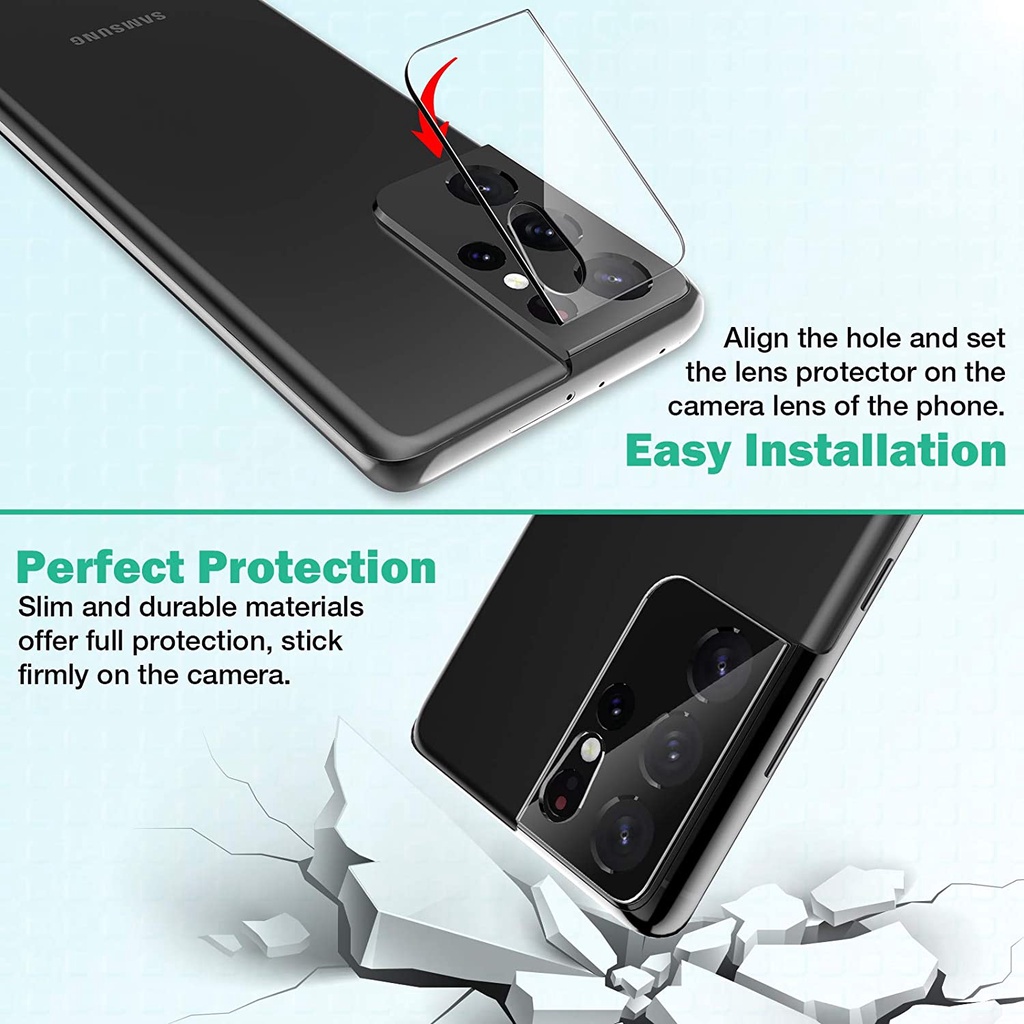 Kính Cường Lực Bảo Vệ Camera Sau Điện Thoại Samsung Galaxy S21 Ultra 9h