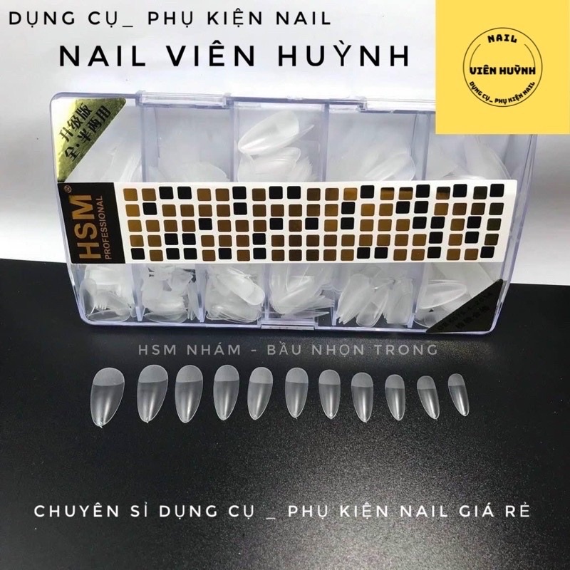 Móng úp nhám sẵn HSM form tròn nhọn
