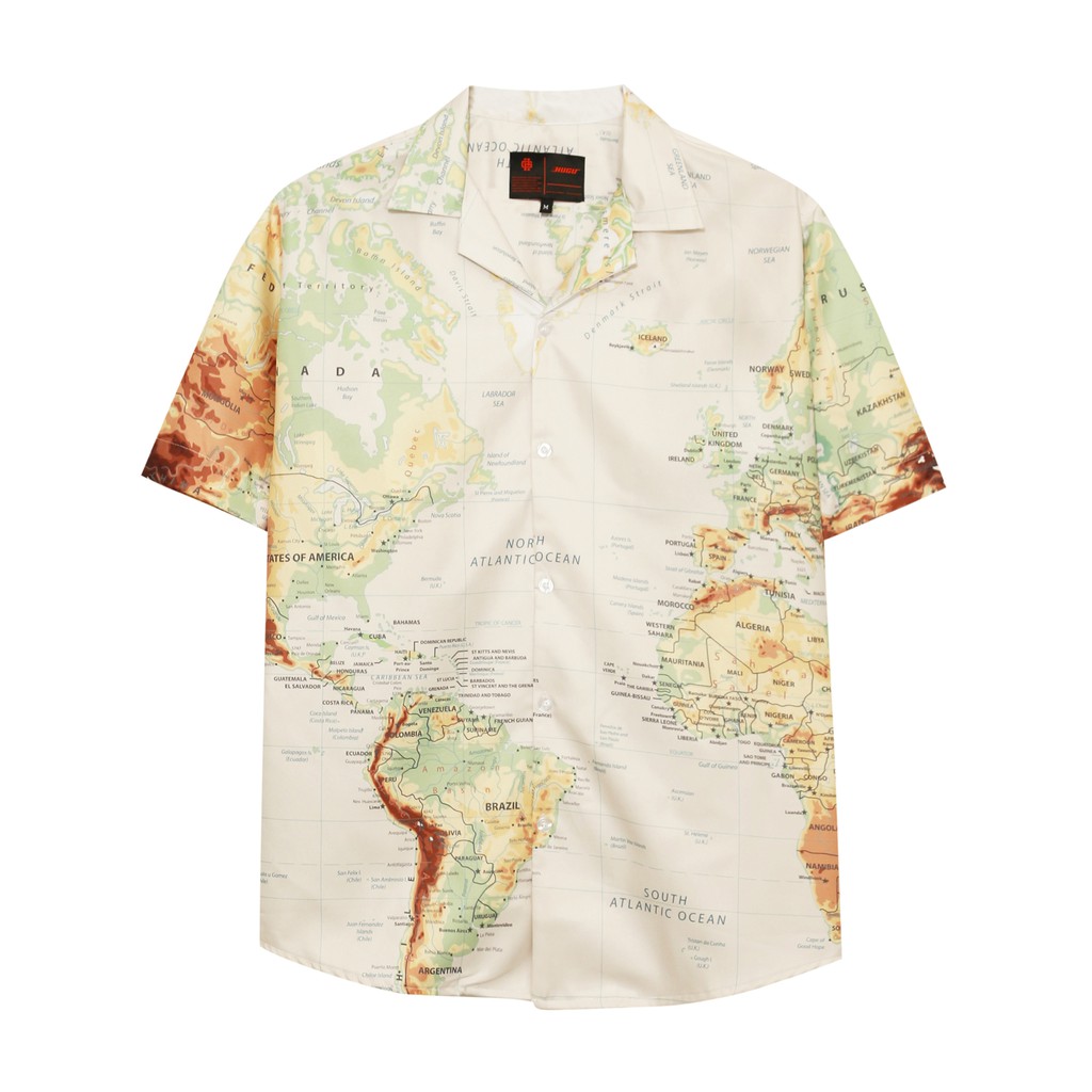ÁO SƠ MI HỌA TIẾT WORLD MAP | BigBuy360 - bigbuy360.vn