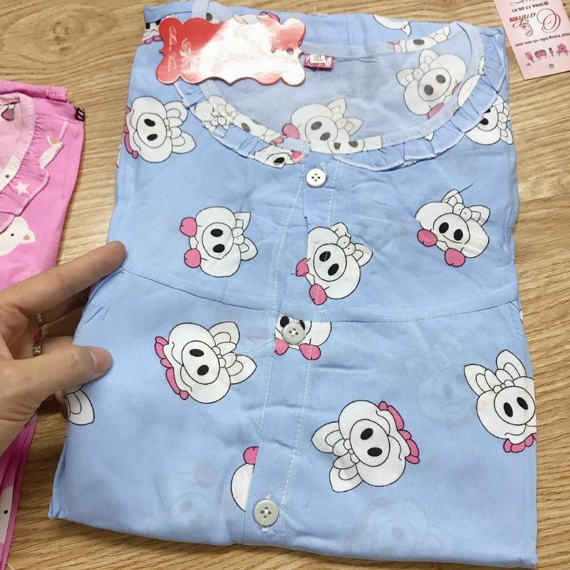 ( Chọn Màu ) Bộ Lanh Lụa Bầu Và Sau Sinh Cài Khuy Giữa Có Chun Chỉnh Bụng Cho Mẹ 45-75kg